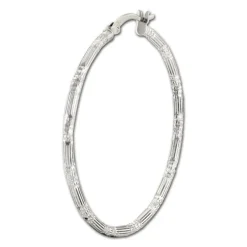 SilberDream Creole Orient 4cm 925 Sterling Silber Damen Ohrring SDO67374