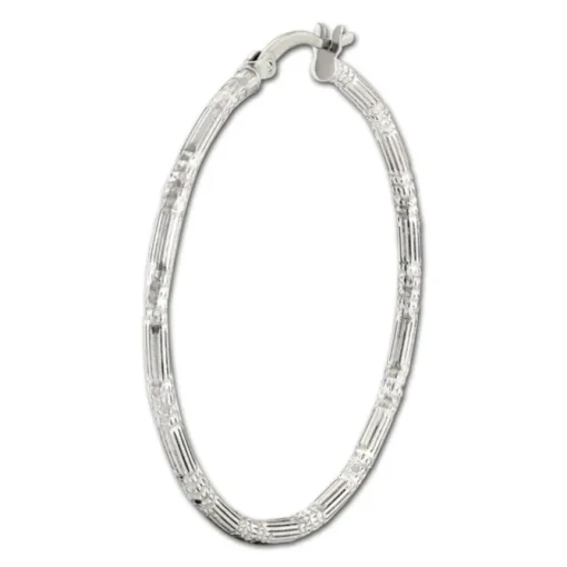 SilberDream Creole Orient 4cm 925 Sterling Silber Damen Ohrring SDO67374