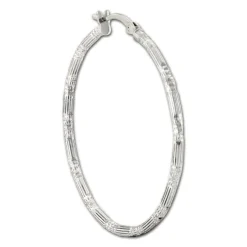 SilberDream Creole Orient 4cm 925 Sterling Silber Damen Ohrring SDO67374