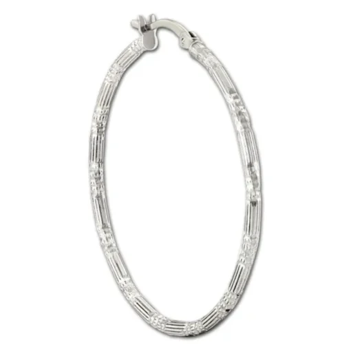 SilberDream Creole Orient 4cm 925 Sterling Silber Damen Ohrring SDO67374