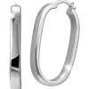 SilberDream Creole Oval Big 925 Sterling Silber Damen Ohrringe SDO4463J