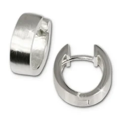 SilberDream Creole oval matt 925 Sterling Silber Ohrring SDO306