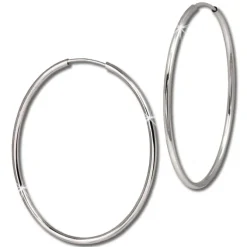 SilberDream Creole Oval 40mm Ohrring 925 Sterling Silber SDO092