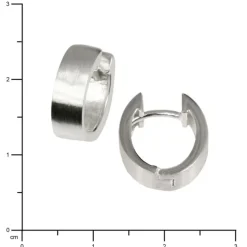 SilberDream Creole oval matt 925 Sterling Silber Ohrring SDO306