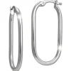 SilberDream Creole Oval Small 925 Sterling Silber Damen Ohrringe SDO4464J