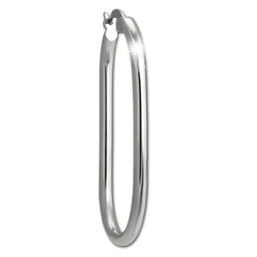 SilberDream Creole Oval Small 925 Sterling Silber Damen Ohrringe SDO4464J