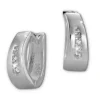 SilberDream Creole oval Zirkonia weiß 925er Silber Damen SDO399W