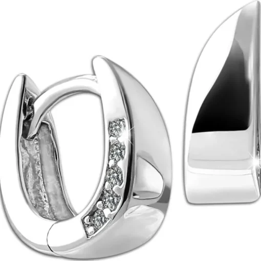 SilberDream Creole Petit 1,1cm 925 Sterling Silber Damen Ohrringe SDO4432W