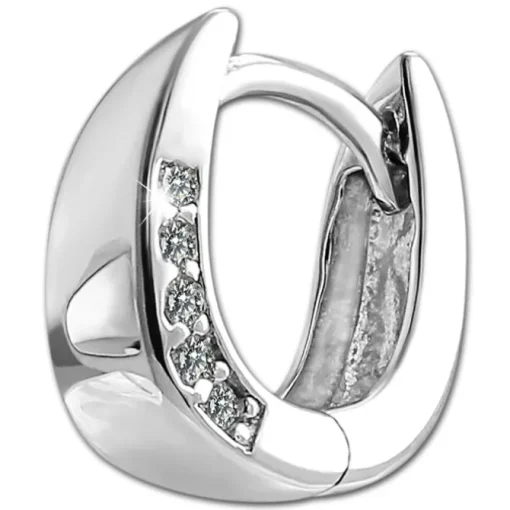 SilberDream Creole Petit 1,1cm 925 Sterling Silber Damen Ohrringe SDO4432W