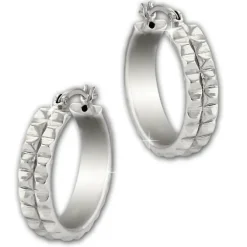 SilberDream Creole Punk Rock 2,9cm 925 Sterling Silber Damen Ohrring SDO67242