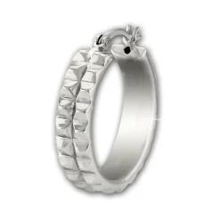 SilberDream Creole Punk Rock 2,9cm 925 Sterling Silber Damen Ohrring SDO67242