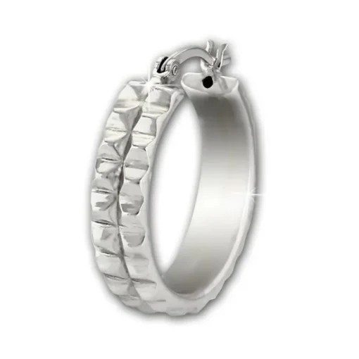 SilberDream Creole Punk Rock 2,9cm 925 Sterling Silber Damen Ohrring SDO67242