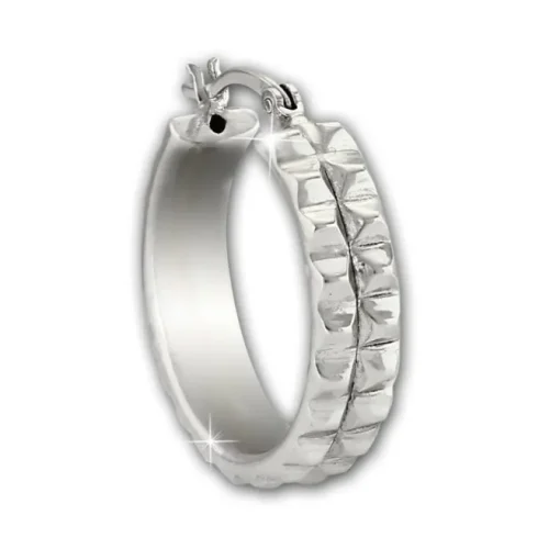 SilberDream Creole Punk Rock 2,9cm 925 Sterling Silber Damen Ohrring SDO67242
