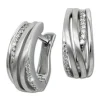 SilberDream Creole Quinto Zirkonia weiß 925 Sterling Silber Damen SDO4415W