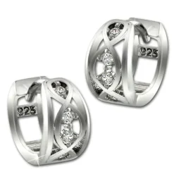 SilberDream Creole Ranke Zirkonia weiß 925 Sterling Silber Damen SDO4329W