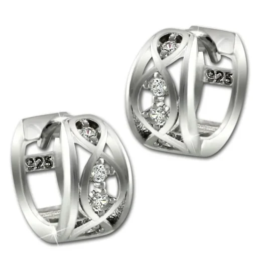SilberDream Creole Ranke Zirkonia weiß 925 Sterling Silber Damen SDO4329W