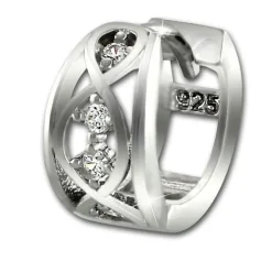 SilberDream Creole Ranke Zirkonia weiß 925 Sterling Silber Damen SDO4329W