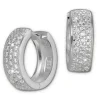 SilberDream Creole 3-reihig Zirkonia weiß 925 Sterling Silber Damen SDO423W