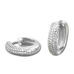 SilberDream Creole 5-reihig Zirkonia weiß 925 Sterling Silber Damen SDO4311W