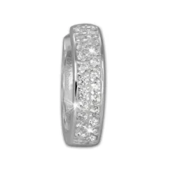 SilberDream Creole 2-reihig Zirkonia weiß 925 Sterling Silber Damen SDO424W