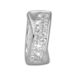 SilberDream Creole 2-reihig Zirkonia weiß 925er Silber Damen SDO394W