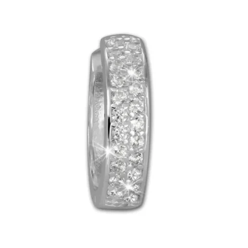 SilberDream Creole 2-reihig Zirkonia weiß 925 Sterling Silber Damen SDO424W