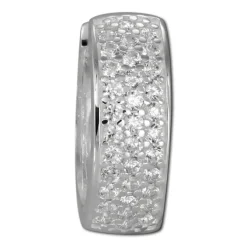 SilberDream Creole 3-reihig Zirkonia weiß 925 Sterling Silber Damen SDO423W