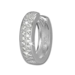 SilberDream Creole 2-reihig Zirkonia weiß 925 Sterling Silber Damen SDO424W