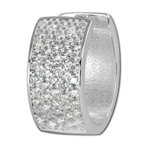 SilberDream Creole 5-reihig Zirkonia weiß 925 Sterling Silber Damen SDO4271W