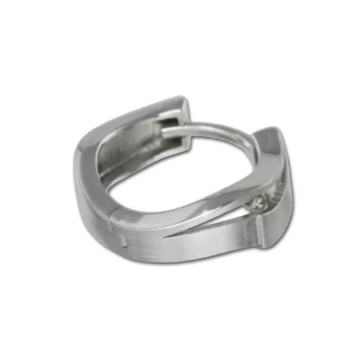 SilberDream Creole Ring Zirkonia 16mm 925er Silber Damen Ohrring SDO338W