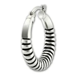 SilberDream Creole Rope 2,5cm 925 Sterling Silber Damen Ohrring SDO67222
