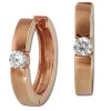 SilberDream Creole rose vergoldet Zirkonia Ohrring 925 Silber Schmuck SDO0037WE