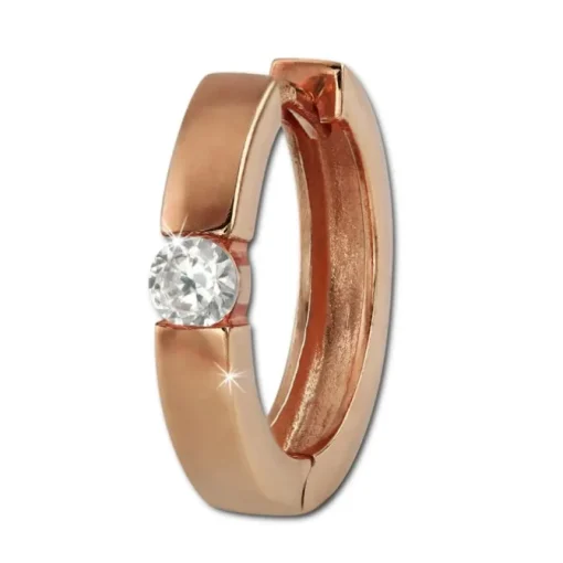 SilberDream Creole rose vergoldet Zirkonia Ohrring 925 Silber Schmuck SDO0037WE