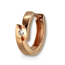 SilberDream Creole rose Zirkonia weiß Ohrring 925 Silber Schmuck SDO0155E