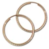 SilberDream Creole Schliff rose 30mm Ohrring 925 Silber SDO0003E