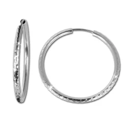 SilberDream Creole Schliff 40mm Ohrring 925 Silber SDO074