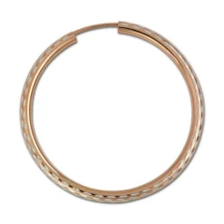 SilberDream Creole Schliff rose 30mm Ohrring 925 Silber SDO0003E