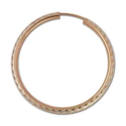 SilberDream Creole Schliff rose 30mm Ohrring 925 Silber SDO0003E
