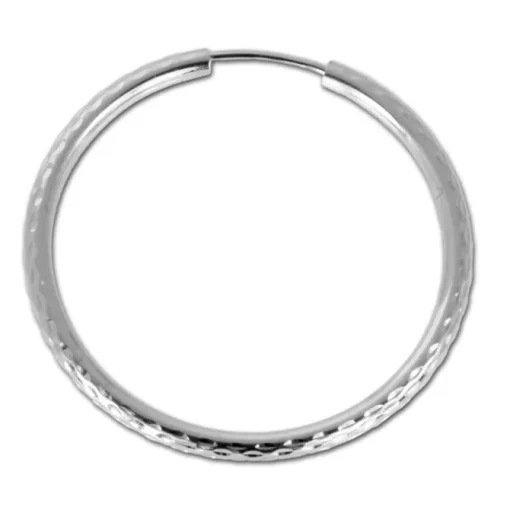 SilberDream Creole Schliff 40mm Ohrring 925 Silber SDO074