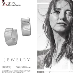 SilberDream Creole Schliff 925 Sterling Silber Ohrring SDO387J