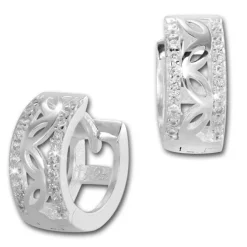 SilberDream Creole Senses Zirkonia weiß 925 Sterling Silber Damen SDO4266W