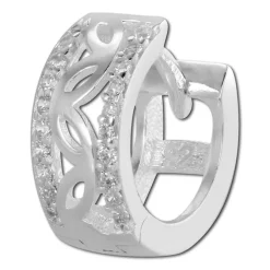 SilberDream Creole Senses Zirkonia weiß 925 Sterling Silber Damen SDO4266W