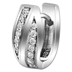 SilberDream Creole Senses Zirkonia weiß 925 Sterling Silber Damen SDO4323W