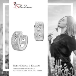 SilberDream Creole Senses Zirkonia weiß 925 Sterling Silber Damen SDO4266W