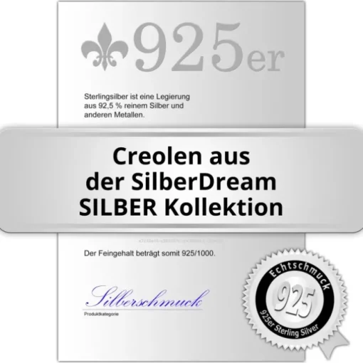 SilberDream Creole Simply rose vergoldet mini 10mm Ohrring 925 Silber SDO6510E
