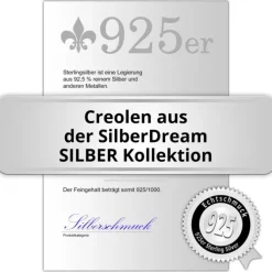 SilberDream Creole Simply vergoldet mini 10mm Ohrring 925 Silber SDO6510Y