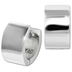 SilberDream Creole Small glanz 1,1cm 925 Sterling Silber Damen Ohrringe SDO4423G