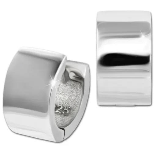 SilberDream Creole Small glanz 1,1cm 925 Sterling Silber Damen Ohrringe SDO4423G