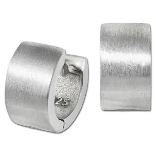 SilberDream Creole Small matt 1,1cm 925 Sterling Silber Damen Ohrringe SDO4423M