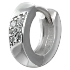 SilberDream Creole Small Zirkonia weiß 925 Sterling Silber Damen SDO4410W